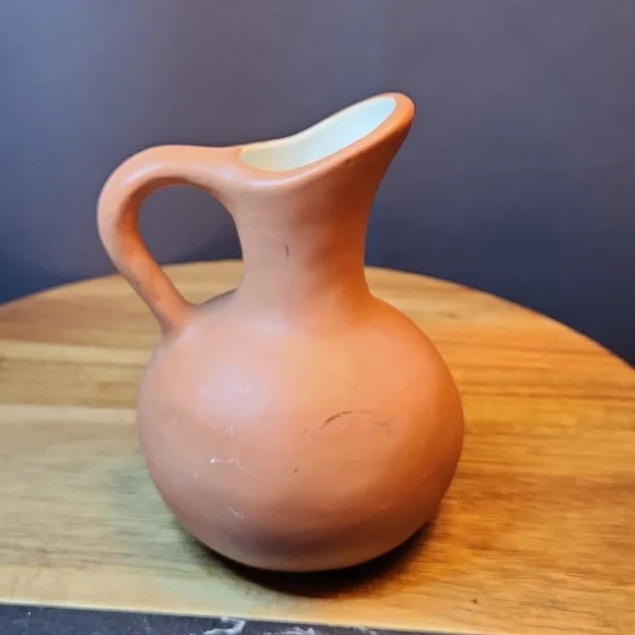 5in Vintage from the 90s Pottery Pitcher Aztec Southwest Pottery Jug Vessel - Picture 2 of 6